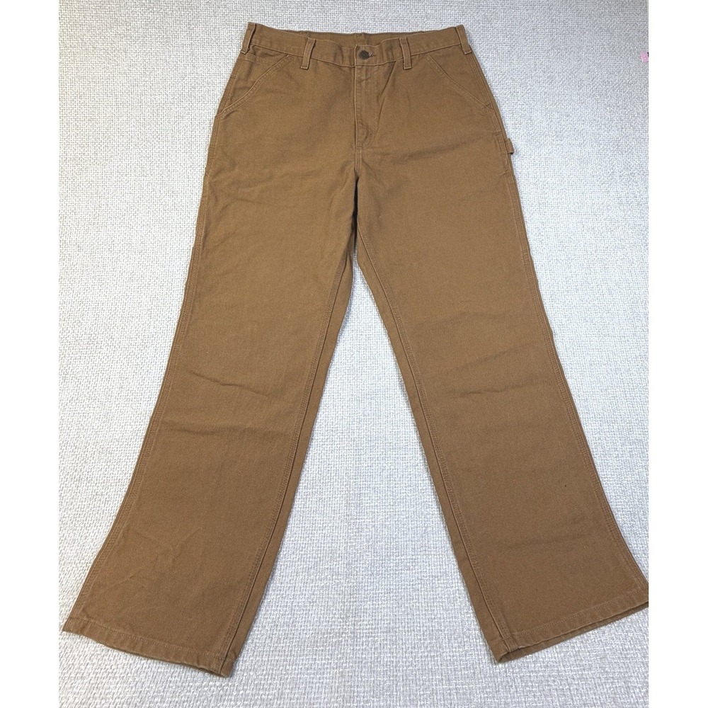 Carhartt B11 BRN Washed Duck Original Dungaree Fit Work Pants Mens 34x30 Brown